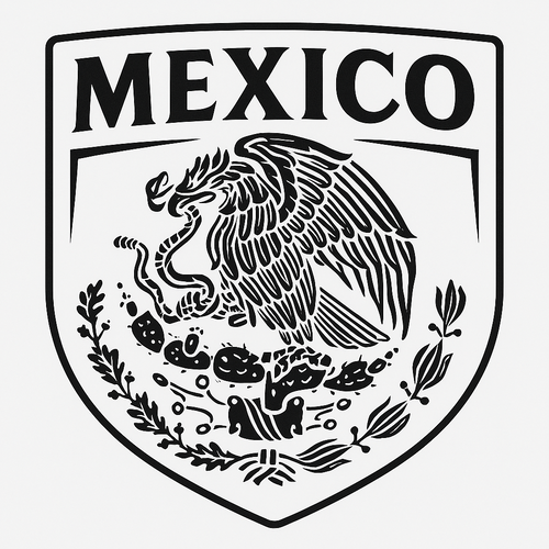 México Shield Decal (2 pack)