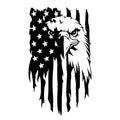 American Flag Eagle Decal (2 pack)